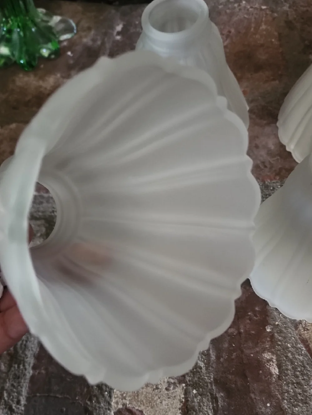 Set of 4 Frosted Glass Lamp Shades Bell Shape Replacement Vanity Light